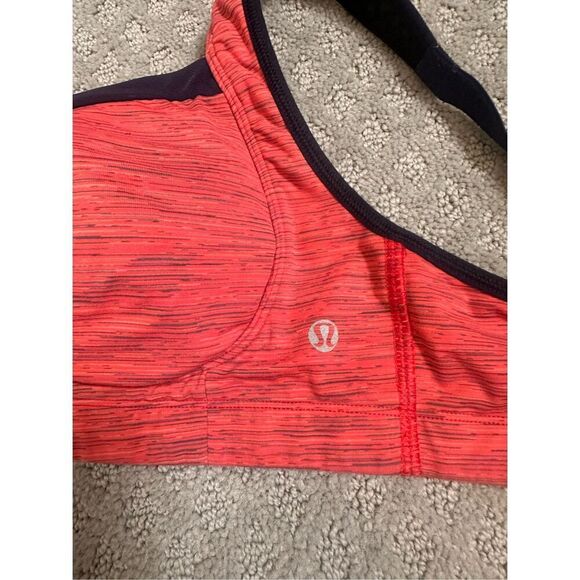 Lululemon Tata Tamer Red and Blue Bra with Pads - Picture 2 of 5